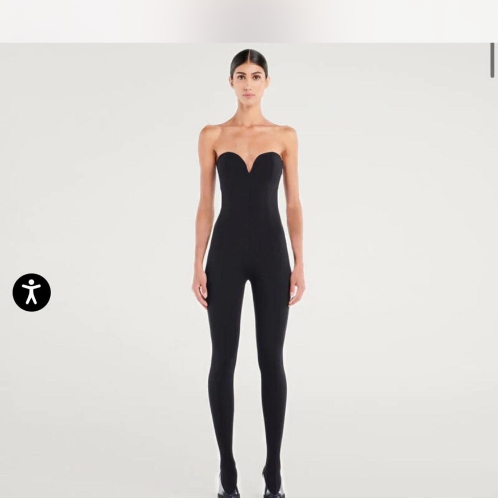 Elegant Black Strapless Jumpsuit